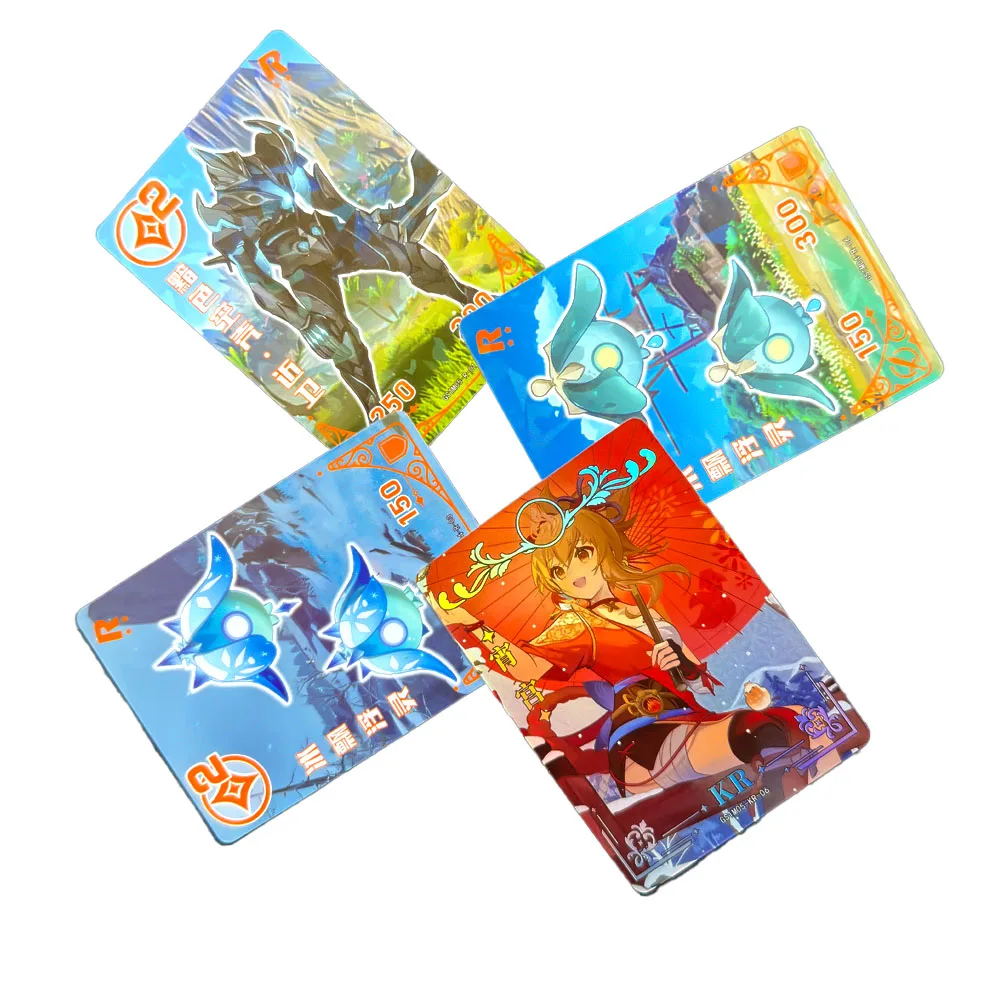 3/6/12PCS Spiel Genshin Impact Sammlung Karten Spiele Buchstaben Party Tisch Bord Spielzeug Für Familie Kinder Weihnachten geburtstag Geschenke – Detail 1