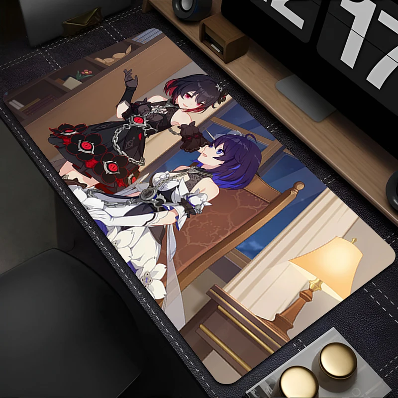 Muismat Accessoires Toetsenbord Pad Bureau Mat Anime H-honkai Impact 3-muismat Natuurlijk rubber Antislip Gaming Uitgebreide pad
