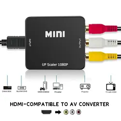 HD 1080P AV To HDMI Converter Mini HD To AV Converter  Composite Video Box Audio Adapter Support PAL Home Converter Accessories