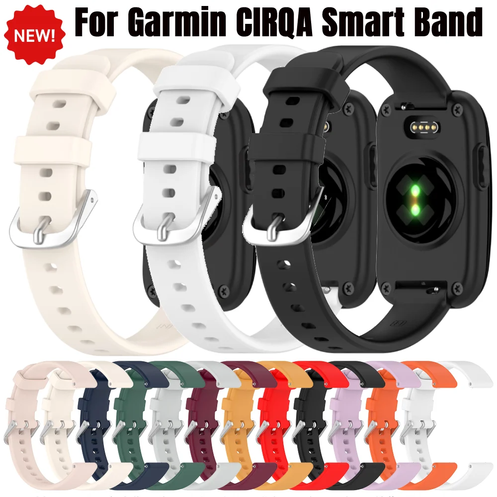 Silicone Watch Band for Original Garmin CIRQA Smartwatch Accessories Men Women Sport Wristband Bracelet for Workout & Daily Wear