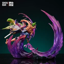 24cm One Piece Anime Figure Gk Ghost Island Sakura Roronoa Zoro Glowing Pvc Action Figurine Collection Model Toys Kids Gifts