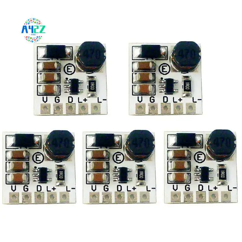 A42Z-5PCS DC 5-27V 350Ma Step-Down HB LED Driver Module Adjustable PWM Controller DC-DC Buck Constant Current Converter