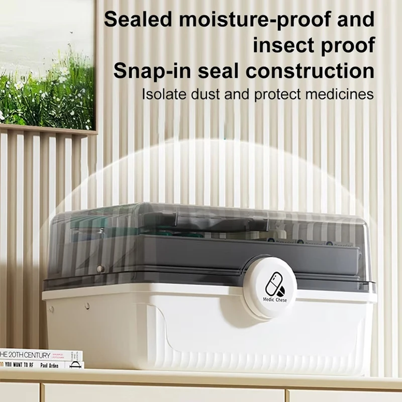 Boîte d'Évaluation de Médecine Multicouche Portable, Kit de Grande Capacité, Rangement avec Compartiments de Classification