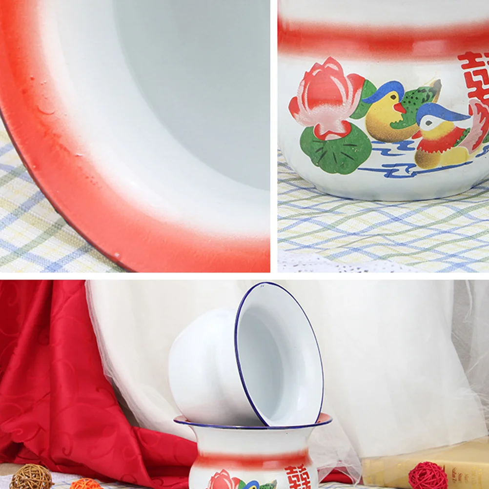 

1pc Vintage Spittoon Persimmon Shape Durable Chamber Pot For Home Bedroom Use Adult Urine Container Portable Bed Pan Night