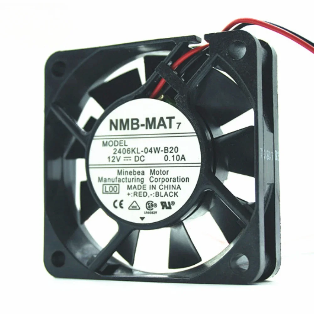 2406KL-04W-B20 Server Fan for NMB High Air Flow Axial Silent Inverter Cooling Fan 6cm 6015 12V 0.10A 2-3-Wire