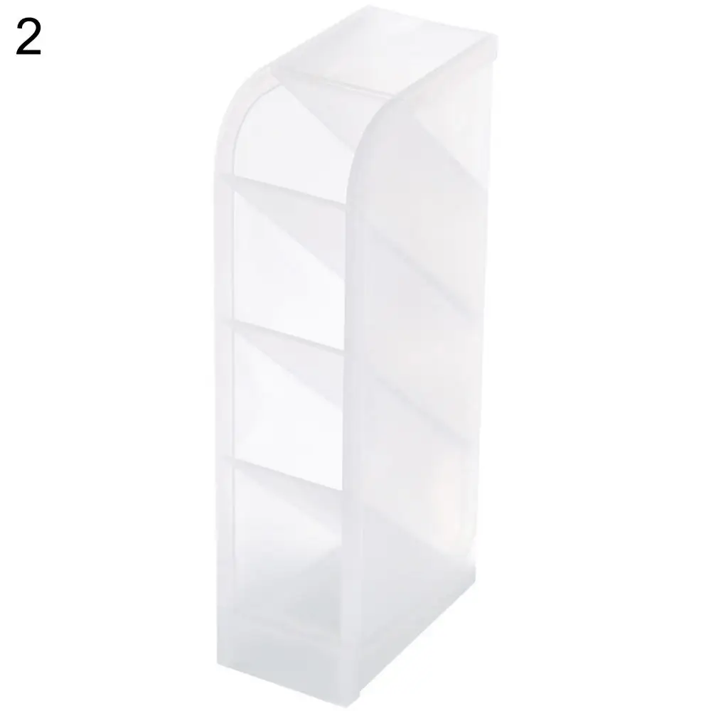 Clear Storage Box Organizer Desk Pen Holder Lipstick Cosmetic Brush Makeup Tool Organizer