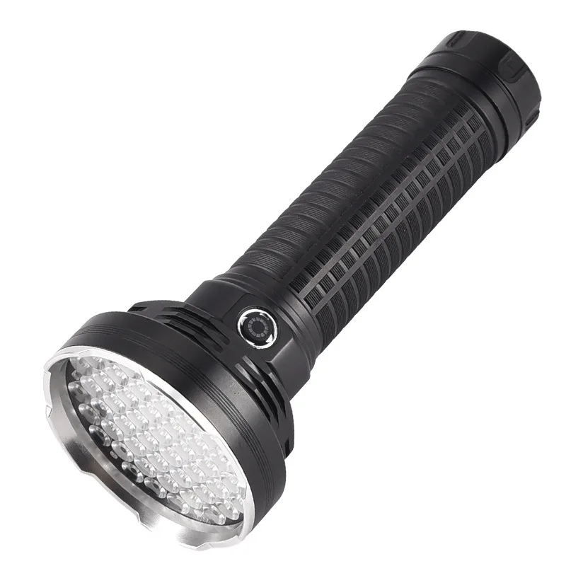 Ultra-high brightness 10000 lumens 55 LED beads high-power outdoor camping rechargeable aluminum tactical flashlight