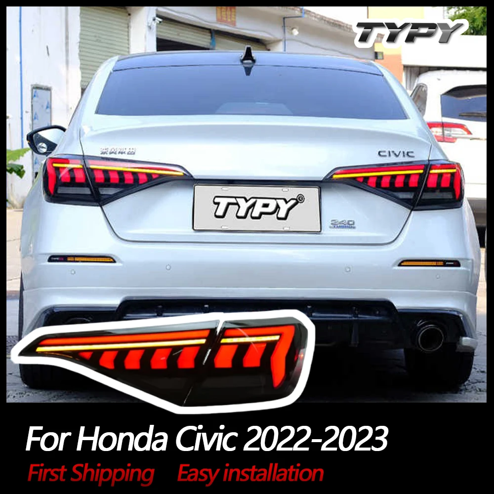 

TYPY Car Tail Lights For Honda Civic 2022-2023 LED Tail Lamps Daytime Running Lights Dynamic Turn Signals Car Accessories