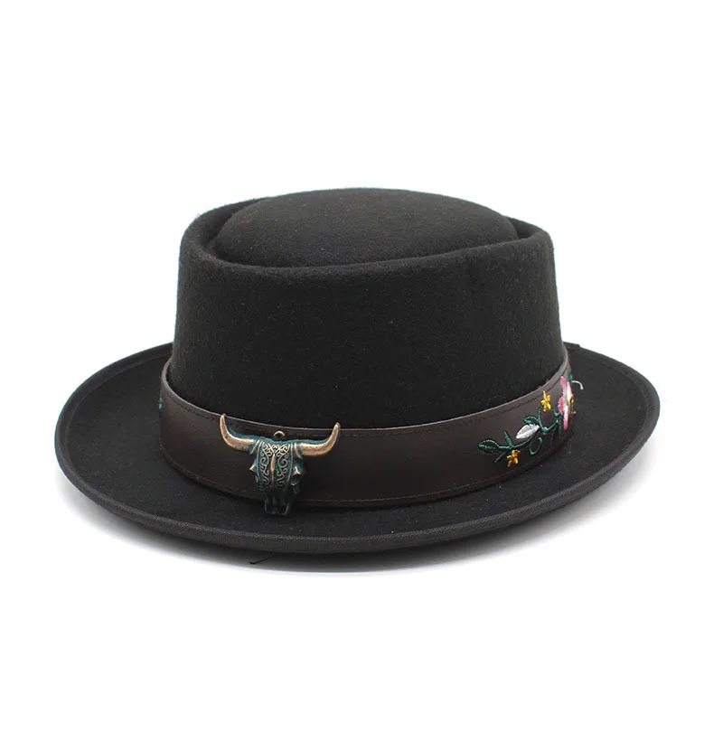 New Ethnic Bullhead Billycock Men S And Women S Fur Felt Hat European And American Style British Gentleman Hat Casual Bowler Hat