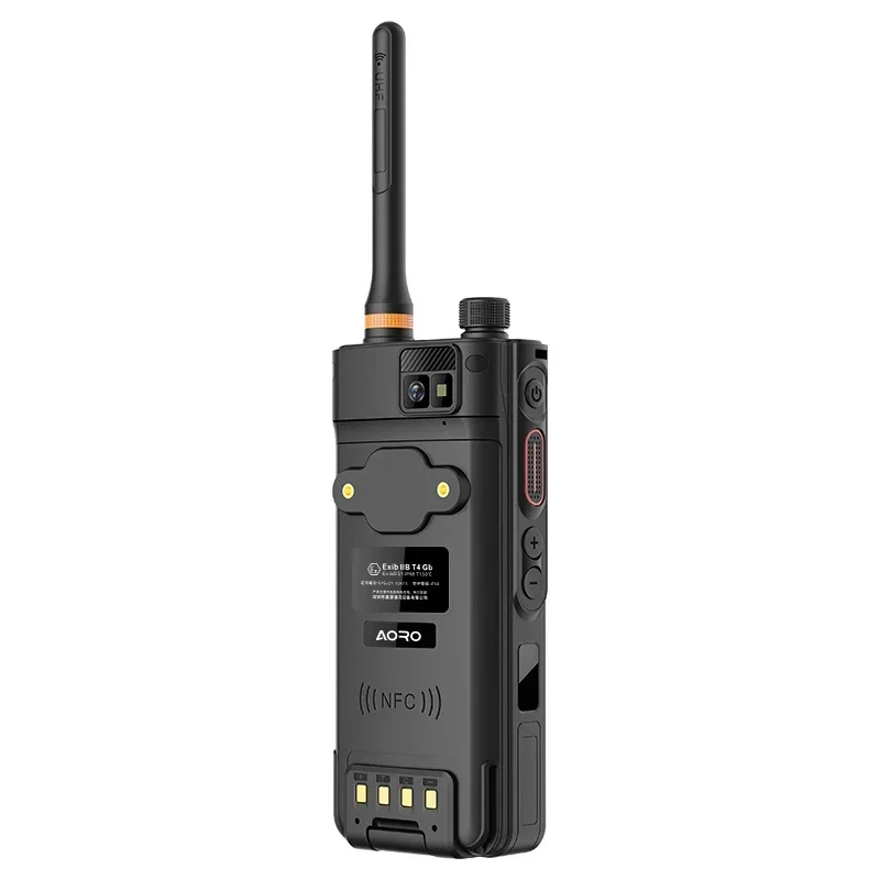 MTK6765 Octa-core Aoro M6 Walkie Talkie 4W Dmr Digit Radio 4 Inci 148.8X63.8X28mm UHF Walkie Talkie 4W