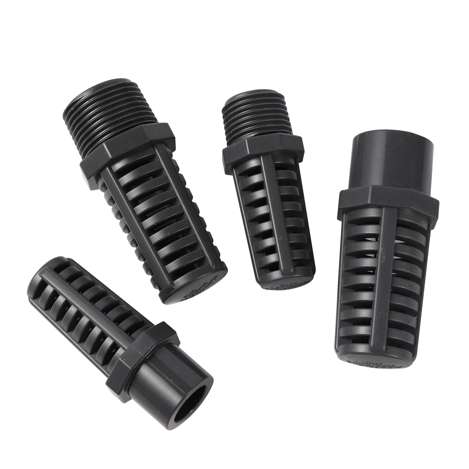 5pcs PVC Threaded Suction/Overflow Strainer Aquarium Filter Drain Fitting Connectors Fish Tank Permeable Vent Cap Wholesale