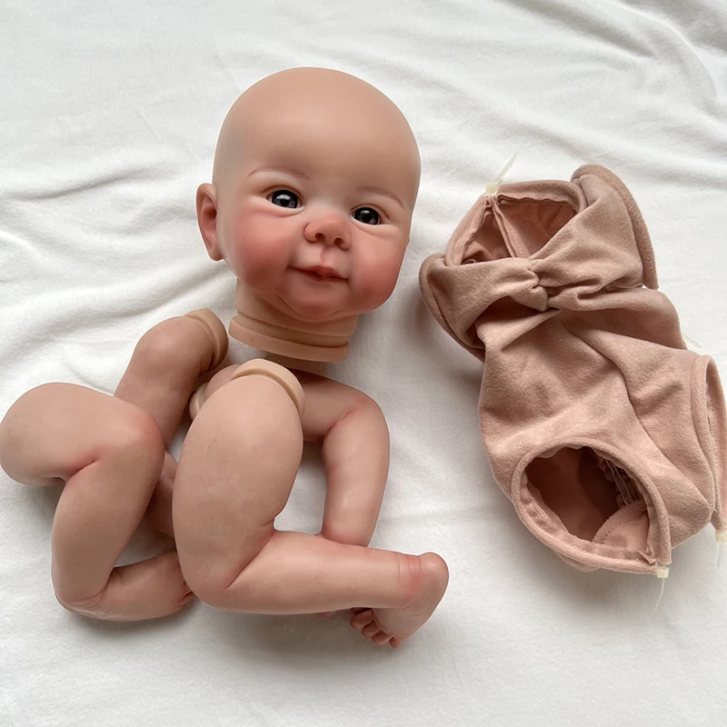 DIY KIT 19 Inch Finished Painted Reborn Doll Pieces Juliette Cute Baby Painting (body Cloth + Limbs + Head + Eye Piece)