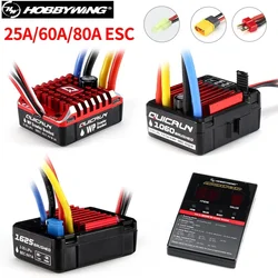 Hobbywing QuicRun 1625 25A WP1060 60A 1080 80A Waterproof Brushed ESC RTR for 1/8 1/10 1/16 1/18 RC Car Toys Robot Drone
