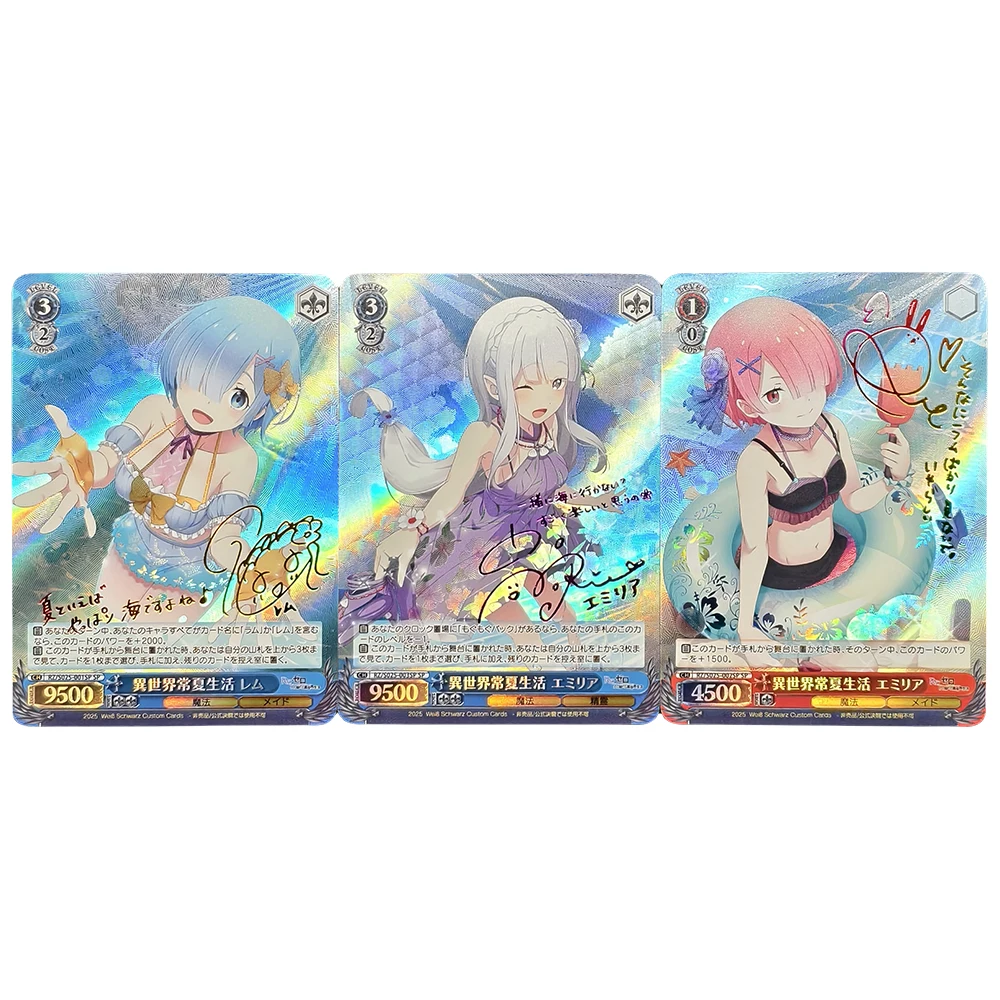 Collectible Card DIY ACG Weiss Schwarz Goddess Story Anime Emiria Rem Sexy Replacement Game Toy Holiday Birthday Gift