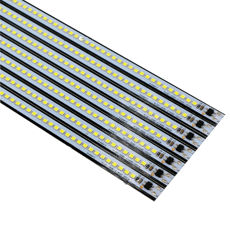 Alto Brilho LED Hard Strip Lights, SMD LED Tubo, Bar Luzes, 20cm, 30cm, 40cm, 50cm, AC 220V, 5PCs