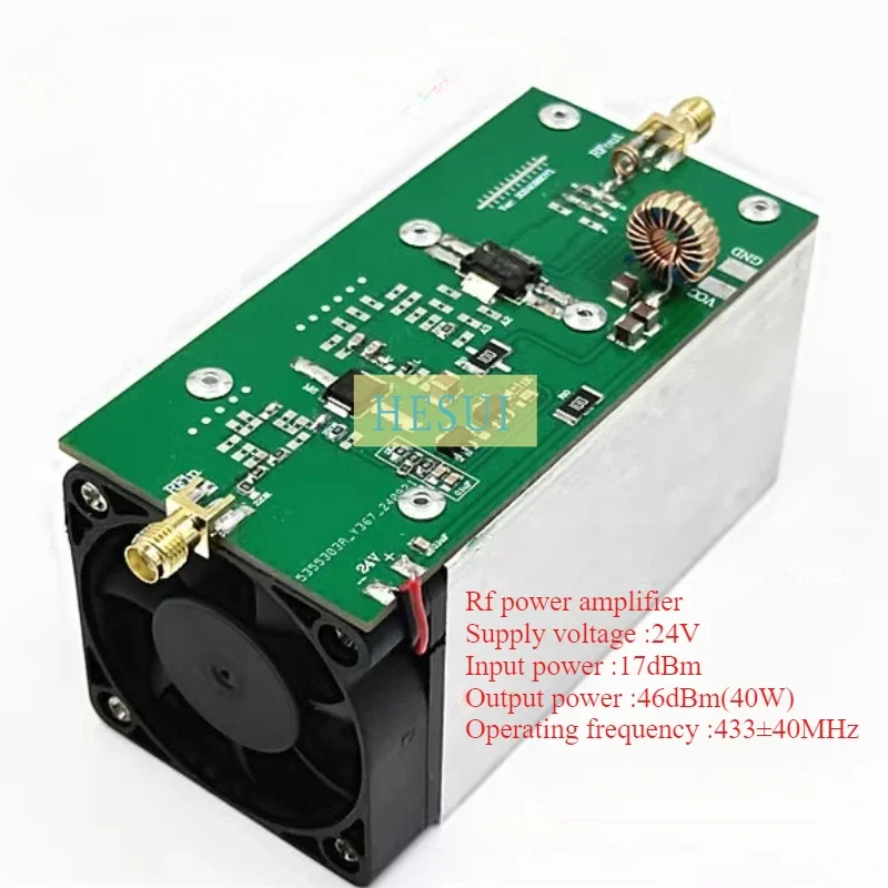 433MHz 400MHZ - 470MHz 40W  Microwave RF power amplifier Module Board RF Microwave Range Extender Module RF AMP Module Board