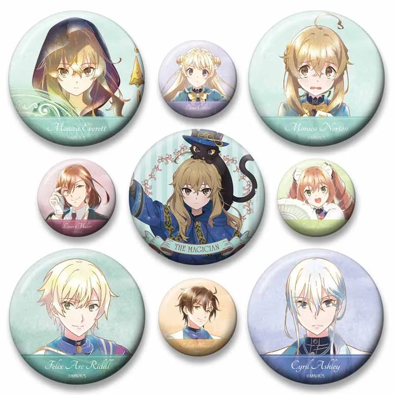 Anime Secrets of The Silent Witch Soft Button Pins Round Exquisite Cartoon Badge Snap-in Brooch on Clothes Hat Backpack Jewelry