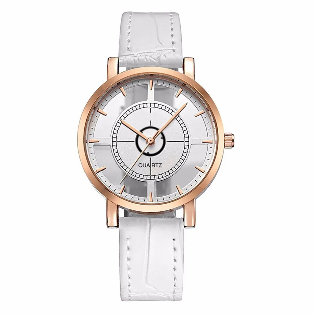 Women Quartz Watch Personality Unique Stylish Double Hollow Out Watches Elegant Classic All-Match Casual Quartz Wristwatch