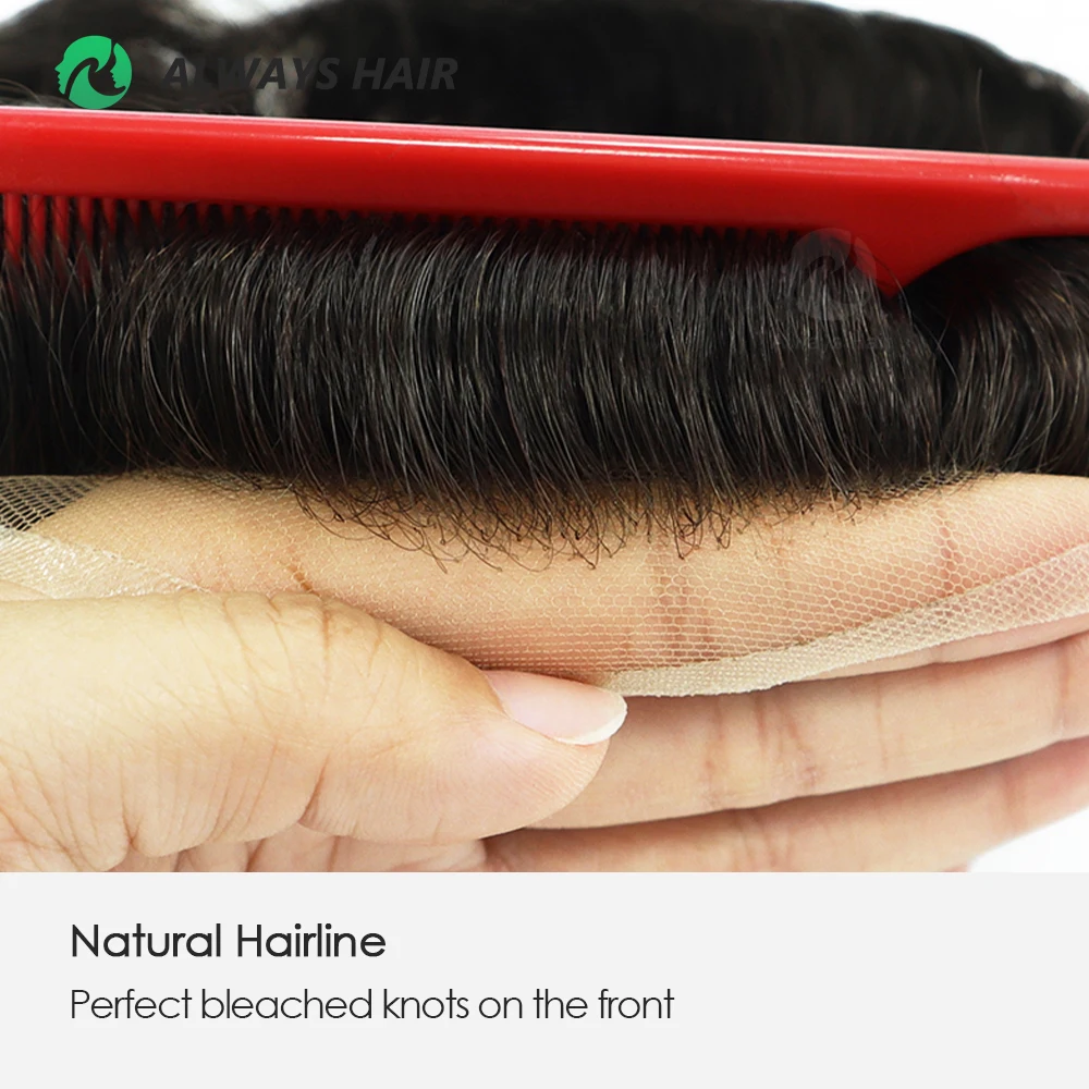 วิกผมผู้ชาย Bella - Medium Light ความหนาแน่น 100% แบบทูเป้  ผูกปมแบบฟอกสี  ฐานลูกไม้ฝรั่งเศสและ PU  ผมอินเดีย  สำหรับผู้ชาย