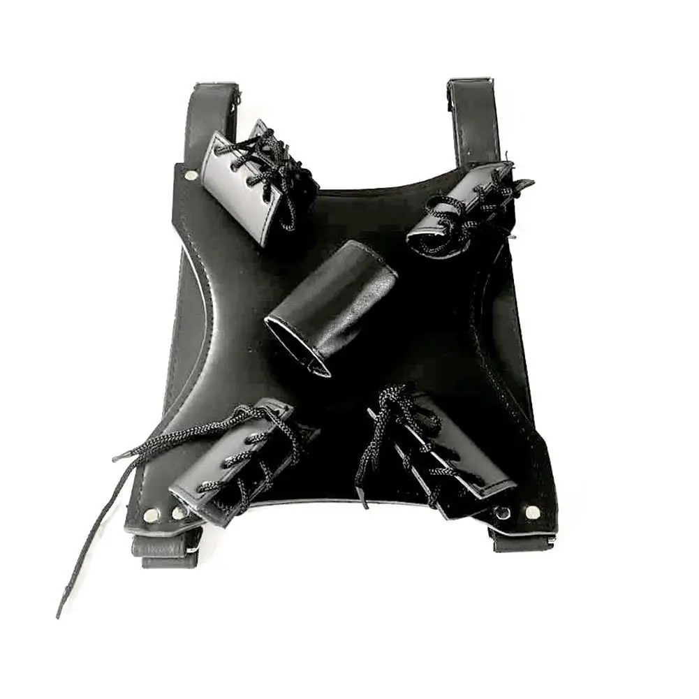 Черный кожаный рюкзак Дэдпула, костюм для косплея, задние ножны для меча, держатель катана, рыцарь, аксессуар для ролевых игр, чехол