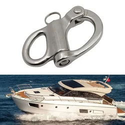 Catena di ancoraggio per barche A sgancio rapido in acciaio inossidabile gancio girevole con moschettone marino 52mm per una grande varietà di applicazioni Accessori