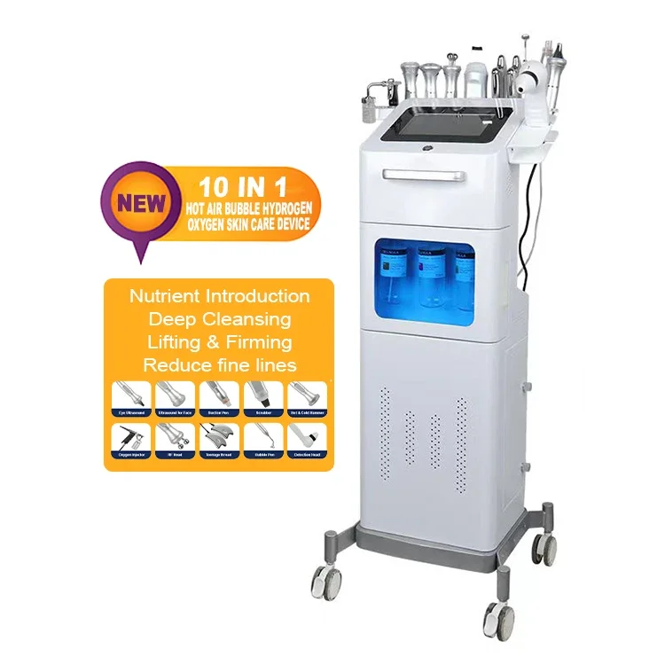 Vertical Hydro Facial Cleaning Water  Machine Ems  Vacuum Lifting Spa Facial Machine