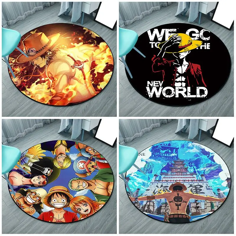 New One Piece Luffy Carpet Anime Cartoon Cushion Bathroom Rug Non-slip Entrance Doormat Floor Mat Toilet Mat Decor Kids Gift