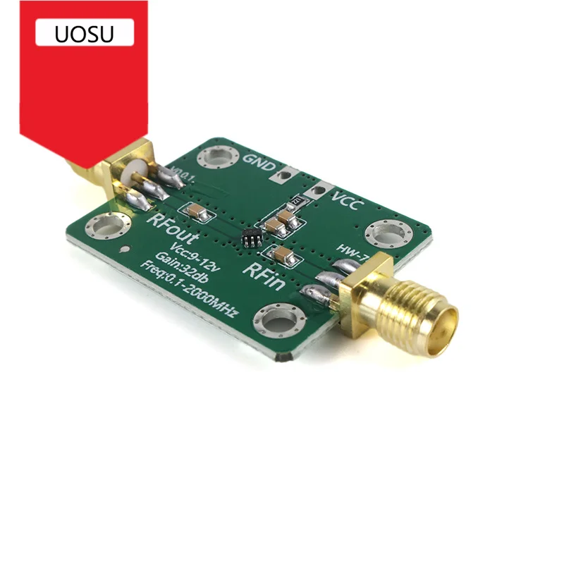 0.1-2000MHz RF LNA Amplifier 30dB Gain Low Noise Wideband 50 Ohm for SDR RTL-SDR Ham Radio ADS-B FM Radio Receiver