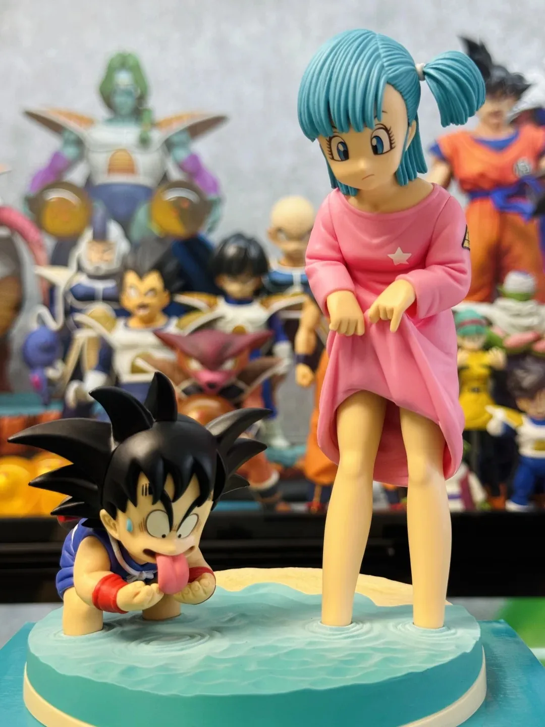 Dragon Ball Z Anime Figure, Gk Goku, Bulma, Butter, Cute Son Goku, PVC, Action Figures, Statue, Collection Toys, Christm, 16cm