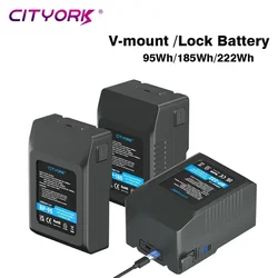 V Mount V-Lock BP-222 BP-185 BP-95 Battery BP Battery With PD20W Cable for Sony Camcorder Broadcast Video Light Blackmagic URSA