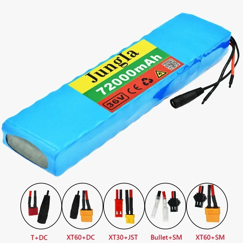 Batterie Lithium-ion Rechargeable Pour Scooter Électrique 10S3P 36V 72ah 18650 500W