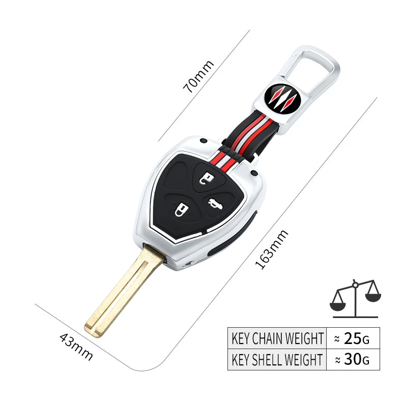 2 3 4 butelki Metalowa obudowa kluczyka samochodowego ze stopu cynku do Toyota Corolla Camry Reiz RAV4 Crown Yaris Avalon Venza Matrix Blank — zdjęcie 7