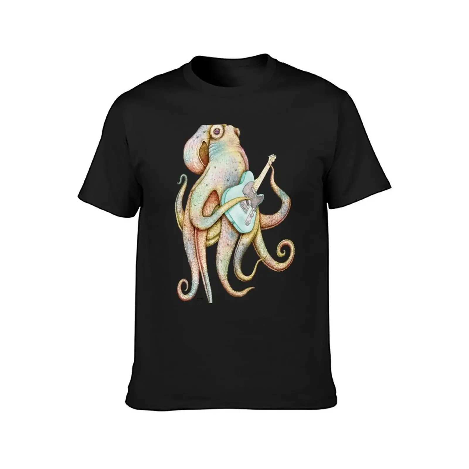 POLAH - the axe wielding Octopus (on Aqua) T-Shirt summer tops new edition korean fashion men t shirt