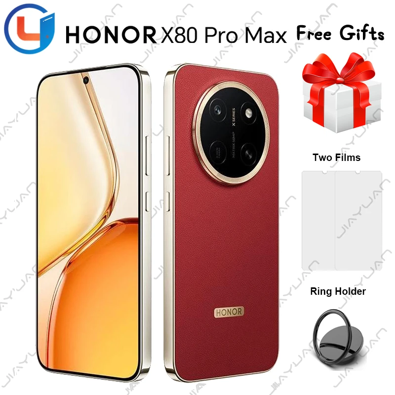 Original Honor X80 Pro Max Cell Phone 6.8 Inches 120Hz Display Snapdragon 6 Gen 5 Camera 50MP Big Battery 11000mAh Smartphone