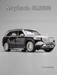 1:24 Gls600 Alloy Car Model Simulation Sound And Light Pull Back Toy Car Metal Off-Road Vehicle Boys Collection Ornaments Gift