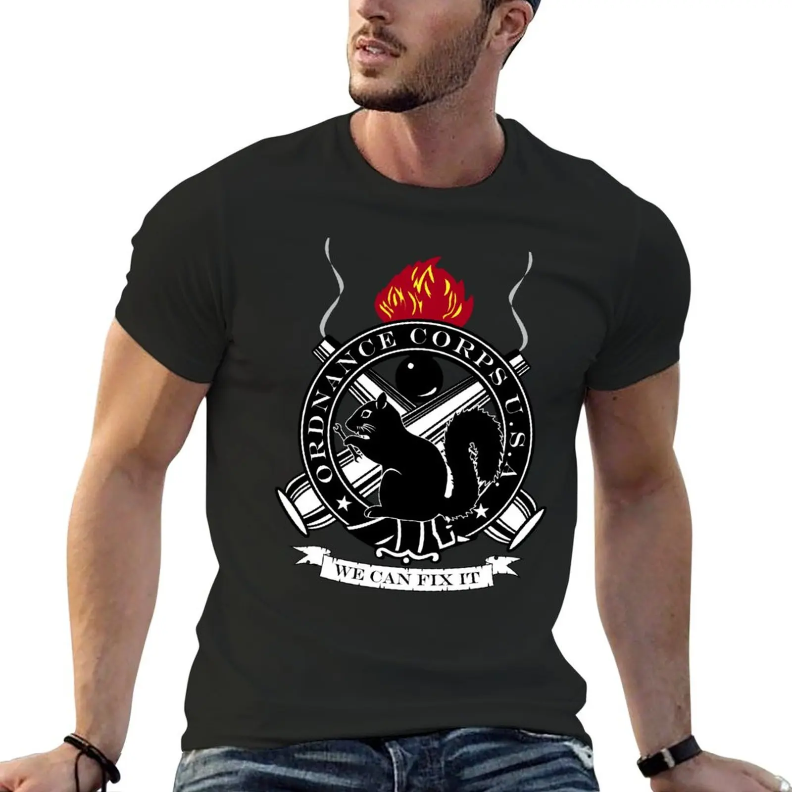 Secret Squirrel Ordnance Corps T-shirt shirts graphic tees cute tops Men's cotton t-shirt