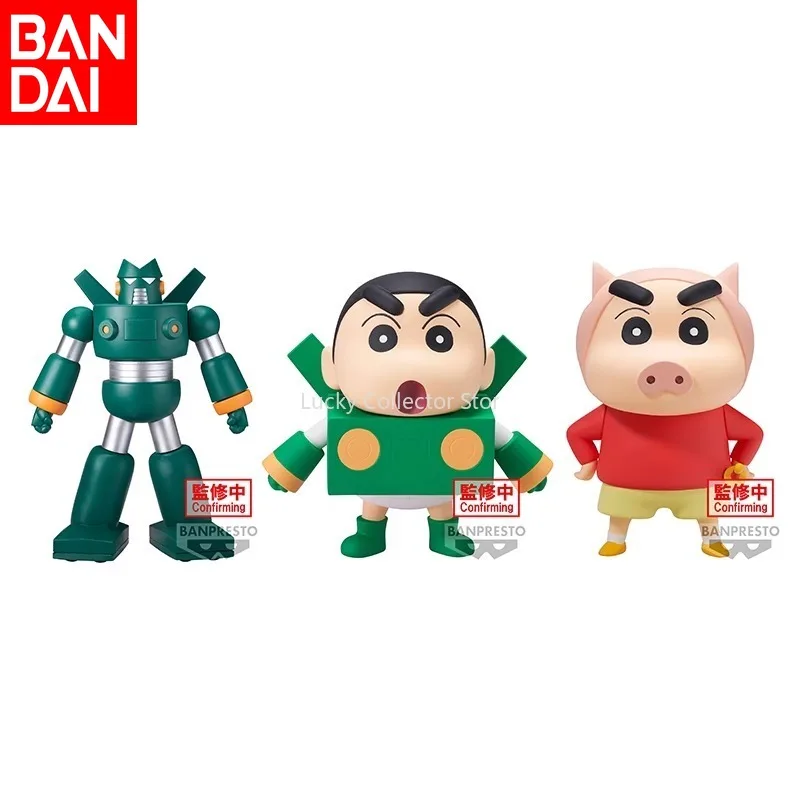 Bandai 100% Genuine SOFVIMATES Crayon Shin-chan Robot Zaemon PVC Scenery Doll Toy Children's Gift Collection Model in Stock