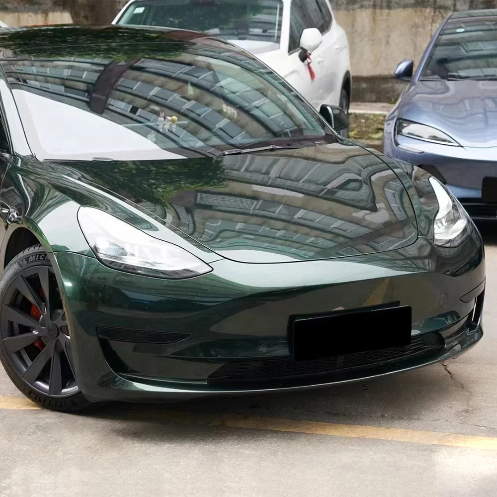 Premium Metallic Midnight Green PET DIY Vinyl Wrap Film Car Whole Body Decal Protective Cover Sticker Auto Tuning Accessories