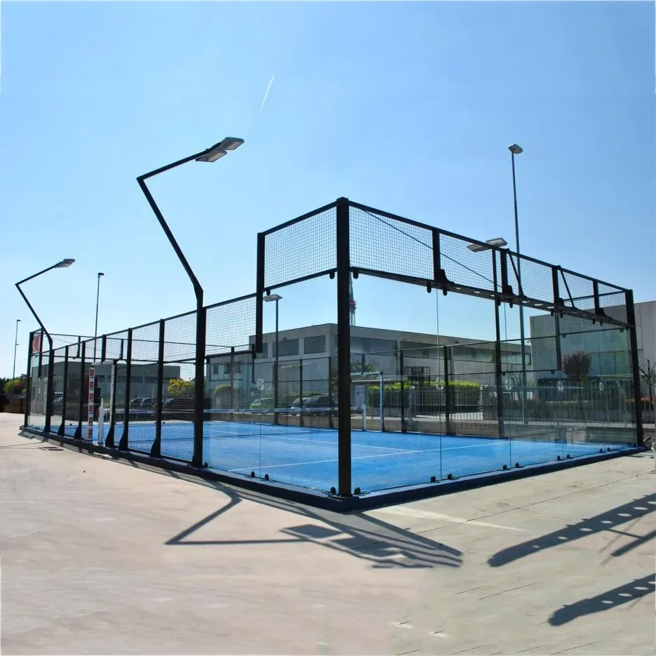 

Factory Wholesale Custom Panoramic Paddle Tennis With Glass Carpet Padel Courts