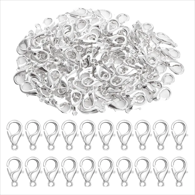 50pcs/lot 925 Sterling Silver Lobster Clasps for DIY Jewelry Clasps For Making Bracelet Necklace Earrings Findings