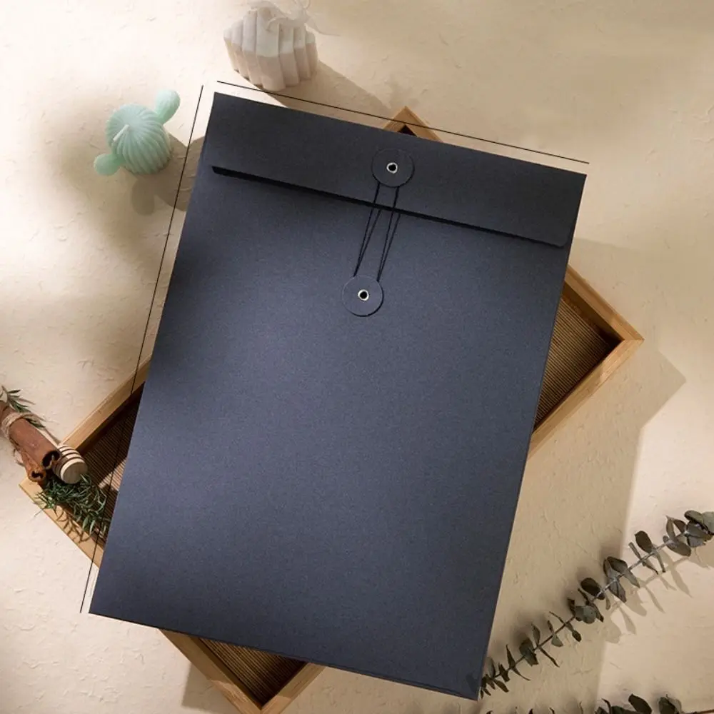 A4/A5 Kraft Paper Envelopes European Style Retro Vintage Brown Envelopes Exquisite with String Tie Closure Clasp