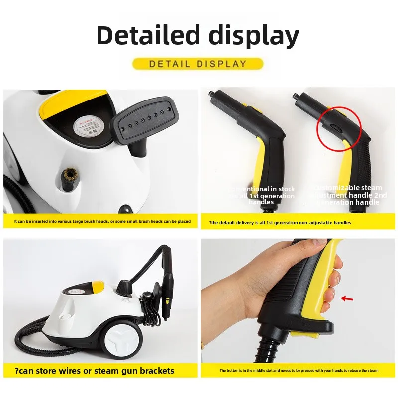 "Professional Steam Cleaner 2100W  – Heavy Duty Sanitizer for Car Detailing, Upholstery, Grout Cleaning & Pet Odor Removal