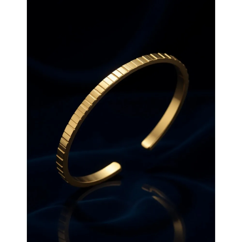 

Позолоченный браслет-манжета из 18-каратного золота для женщин, регулируемый, массивный, эффектное украшение