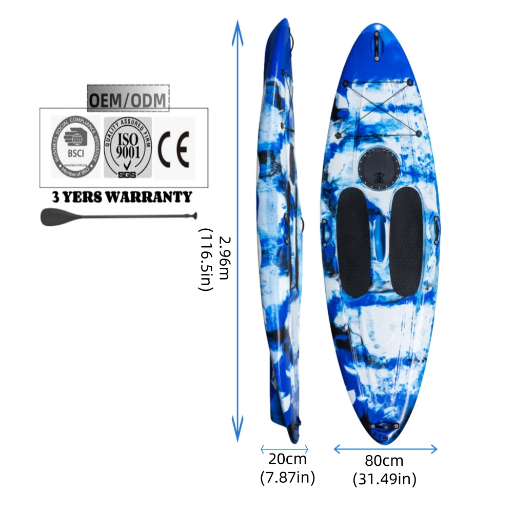 Custom 10ft LLDPE Stand-Up Paddleboard SUP Kayak For Water Play & Surfing Touring Designed For Comfort And Stability