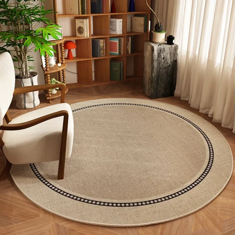 Round Living Room Carpet Large Size Bedroom Bedside Carpets Study Chair Floor Mat Modern Minimalist Style Home Decoration Rug