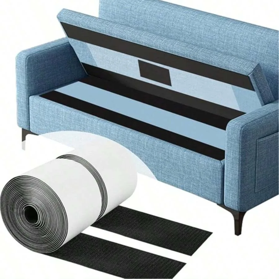 

2 Rolls Heavy Duty Hook and Loop Tape Non-Slip Sofa Cushion Tape Strong Adhesive Fastener Tapes Sticky Nylon Sticker Paste Stri