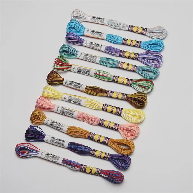 Variegated Cotton Embroidery Floss, Color Variation, Cross Stitch Thread, 30 DMC Colors in 3 Sets, 6 Strands, 8 Meters per skein