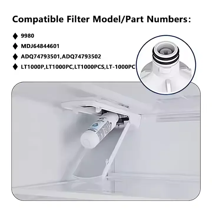 استبدال فلتر المياه العالمي لثلاجة LG LT1000P/PCS Kenmore 9980 سهلة التركيب معايير OEM