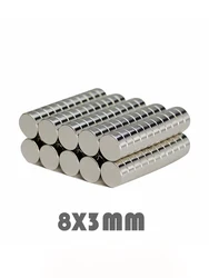 20/50Pcs 8x3 mm Magnet Super powerful neodymium magnets Small Round Magnetic Magnet Imanes Aimant Disc 8mm x 3mm