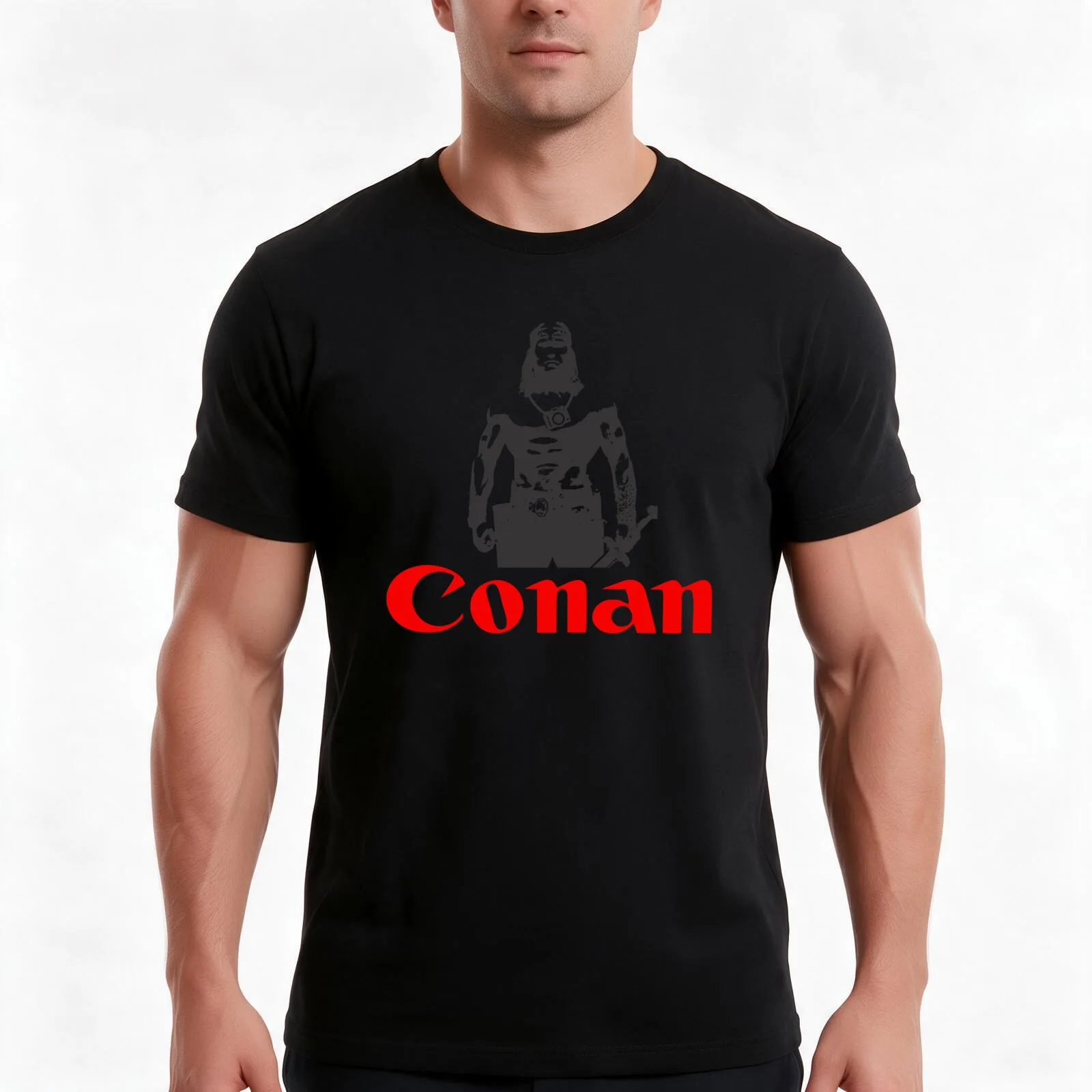 Conan, the barbarian T-Shirt, Summer Casual Cotton Tee, Oversized Streetwear Tops, Vintage Graphic Print, Loose Fit Short Sleeve
